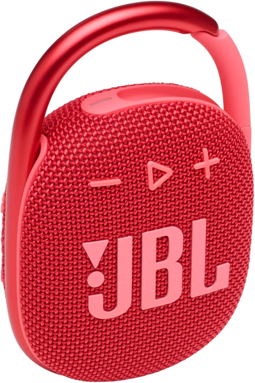 مكبر صوت لاسلكي Clip 4 محمول مقاوم للماء من JBL | أحمر مكبر صوت لاسلكي Clip 4 محمول مقاوم للماء من JBL | أحمر